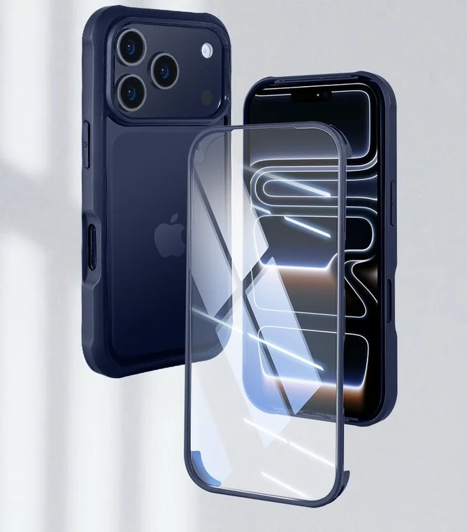ネイビーのiPhoneケース