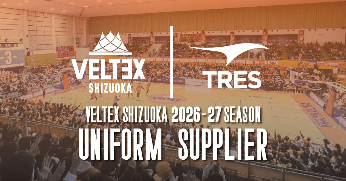 VELTEX SHIZUOKA TRES 2026-27 SEASON UNIFORM SUPPLIER