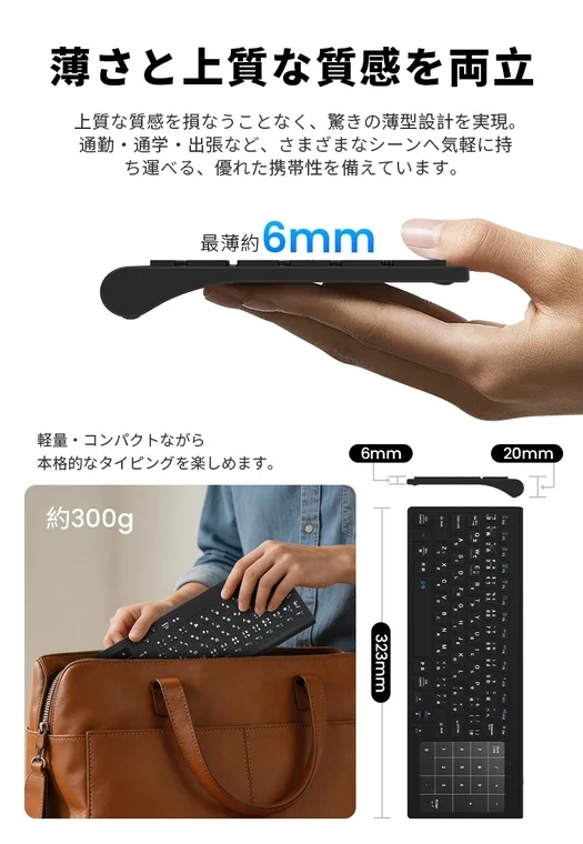 薄さと上質な質感