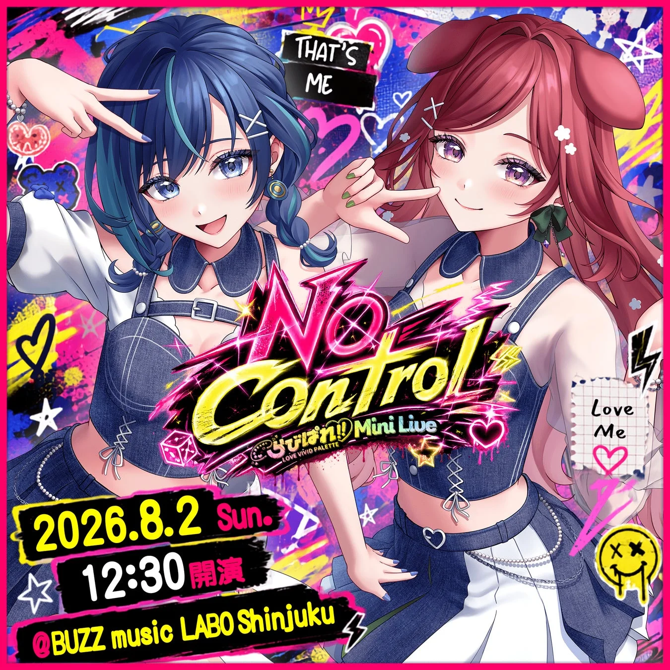 NO CONTROLびびぱれ!! Mini Liveのイベント告知ポスターです。