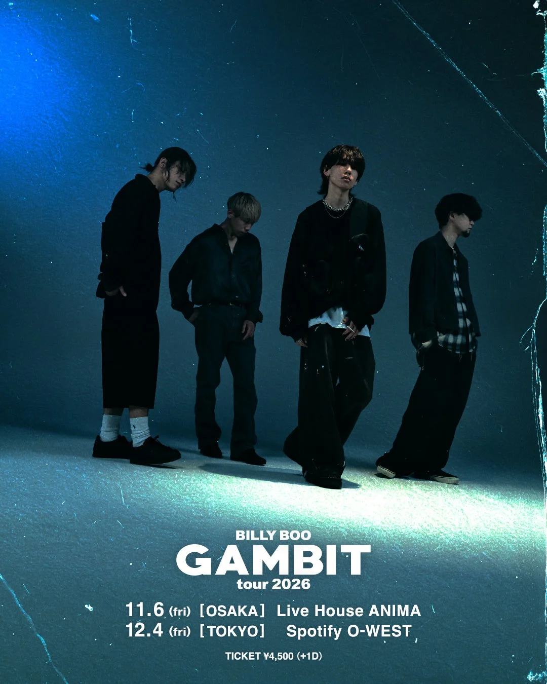 BILLY BOO GAMBIT tour 2026告知ポスター