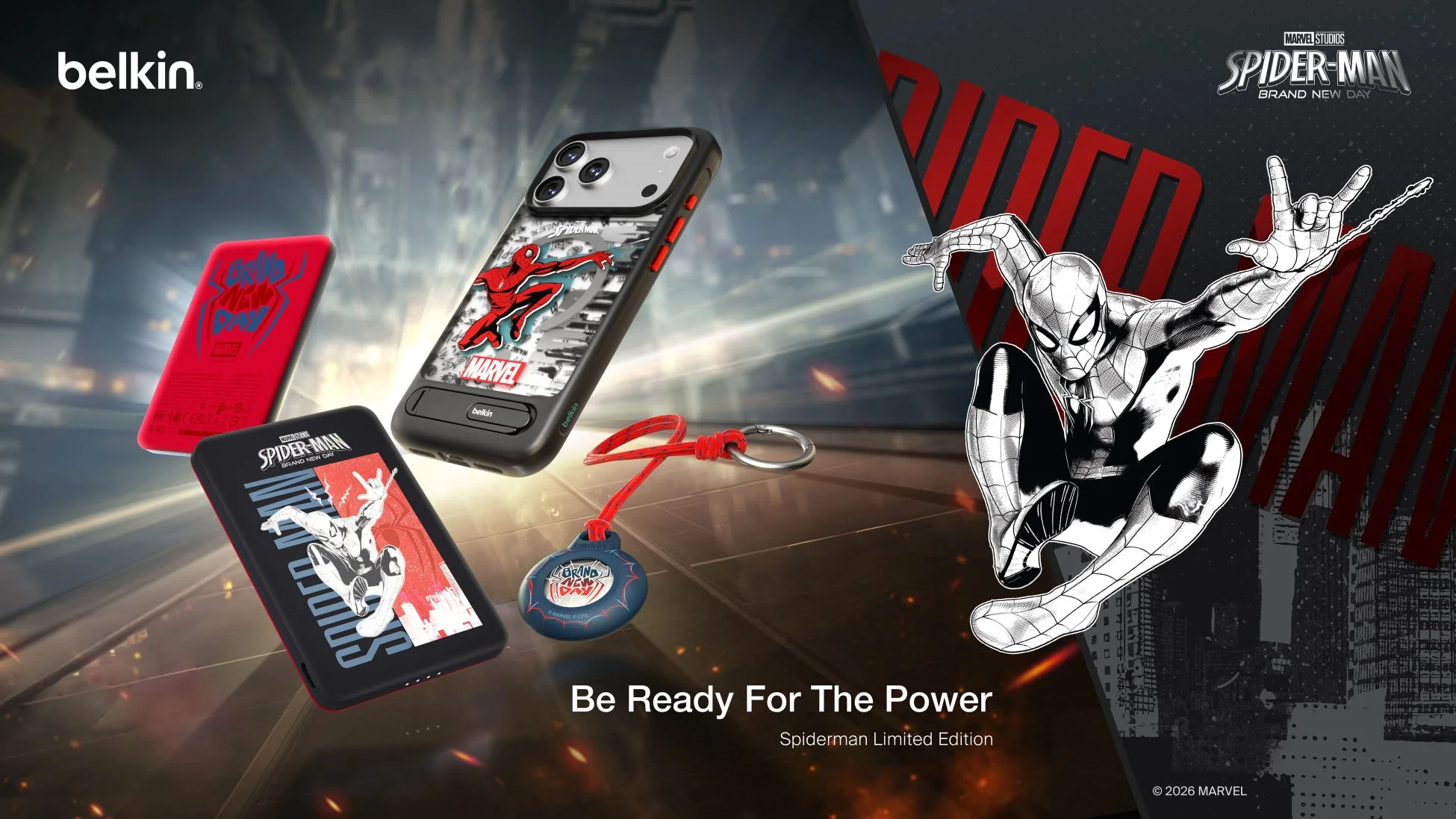 スパイダーマン限定モデルのBelkin製品