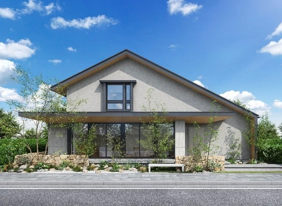 モダンなグレーの一戸建て住宅