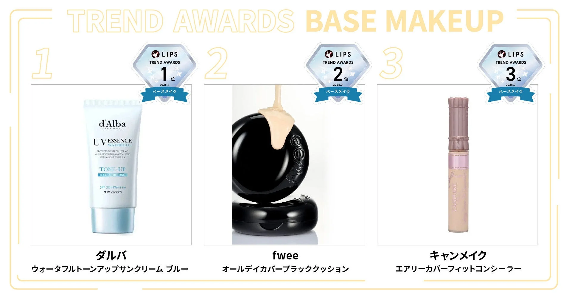 LIPS月間トレンド賞 2026年7月 ベースメイク部門