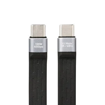 USB-Cケーブルの端子部分のクローズアップ