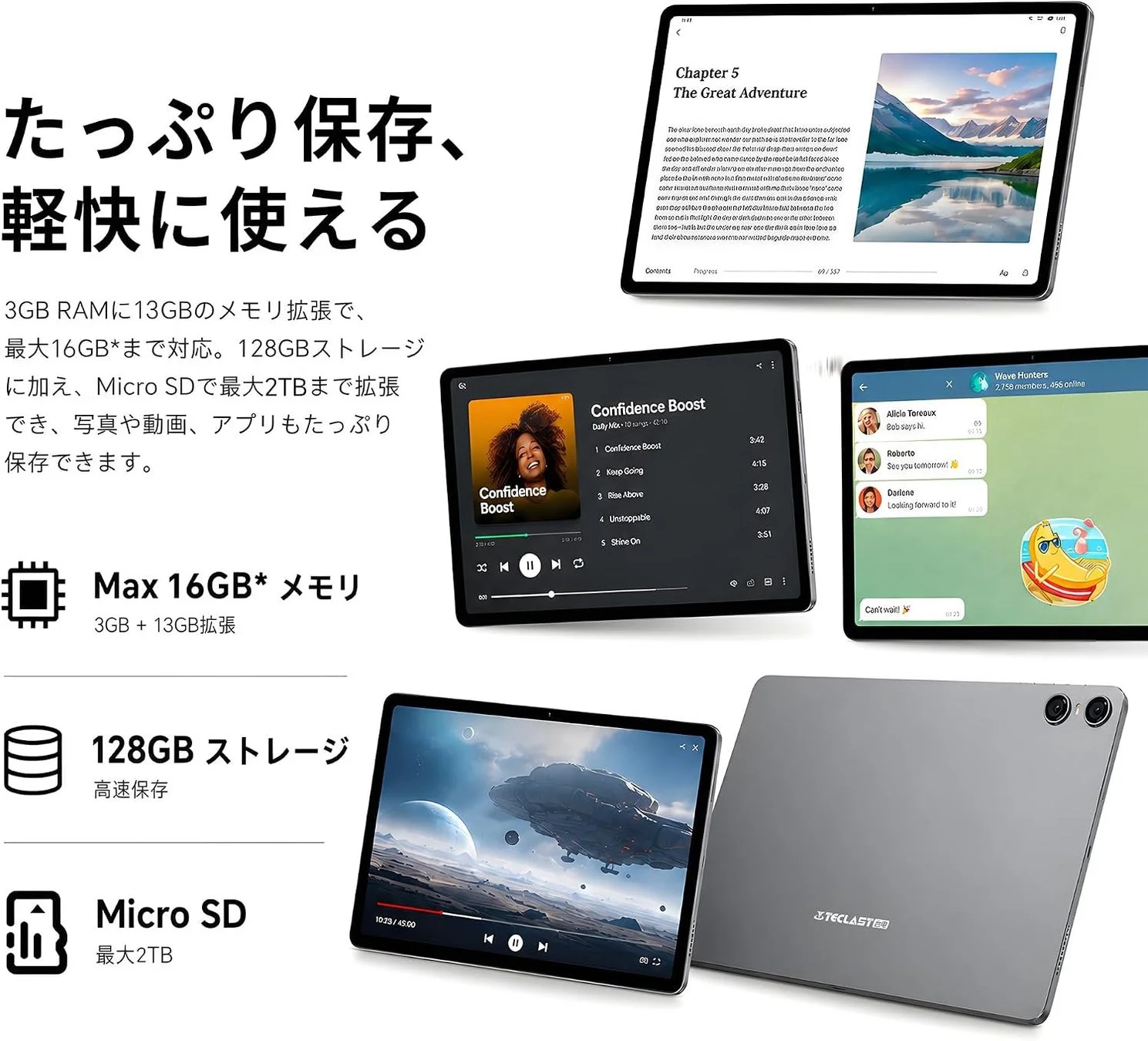大容量ストレージとメモリ拡張