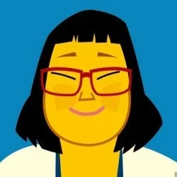 大木奈ハル子氏の笑顔のイラスト