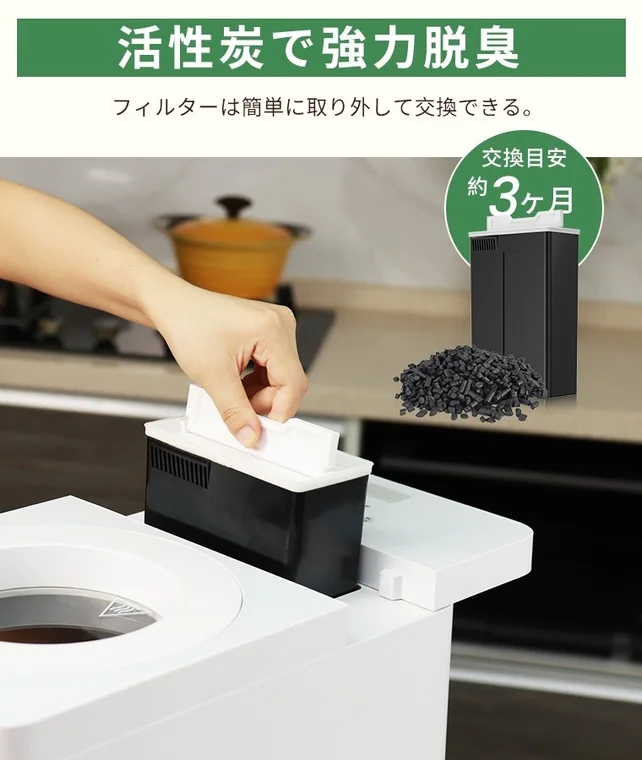 活性炭フィルターの交換