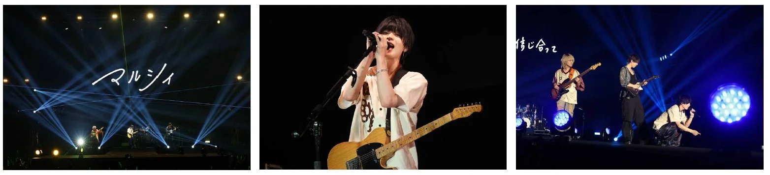 ライブステージでバンド「マルシィ」がパフォーマンスを行う様子