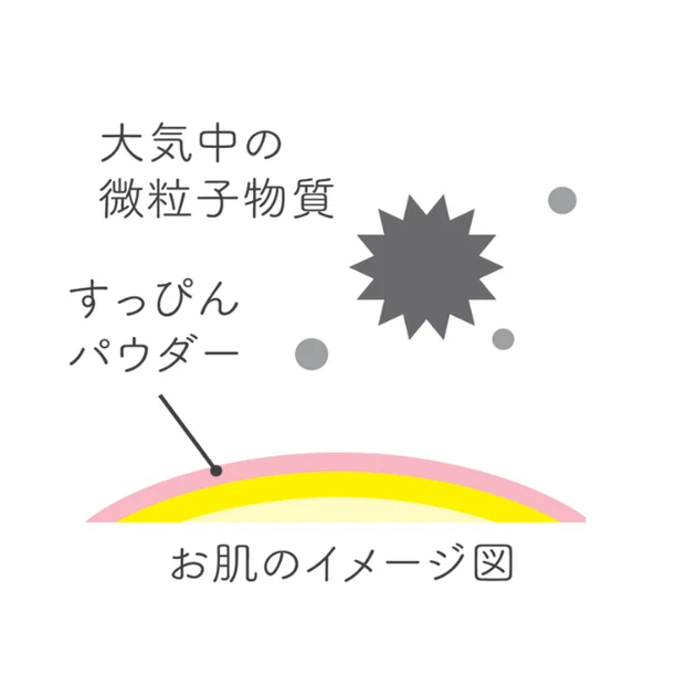 大気中の微粒子物質からの保護イメージ