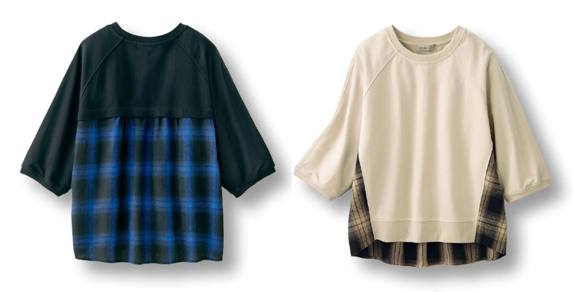 VOYAGE チェック切替プルオーバー
