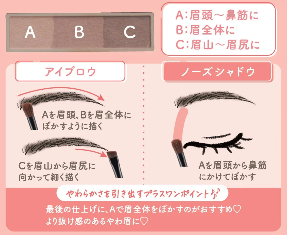 セザンヌ アイブロウ＆シェードパウダー 使い方