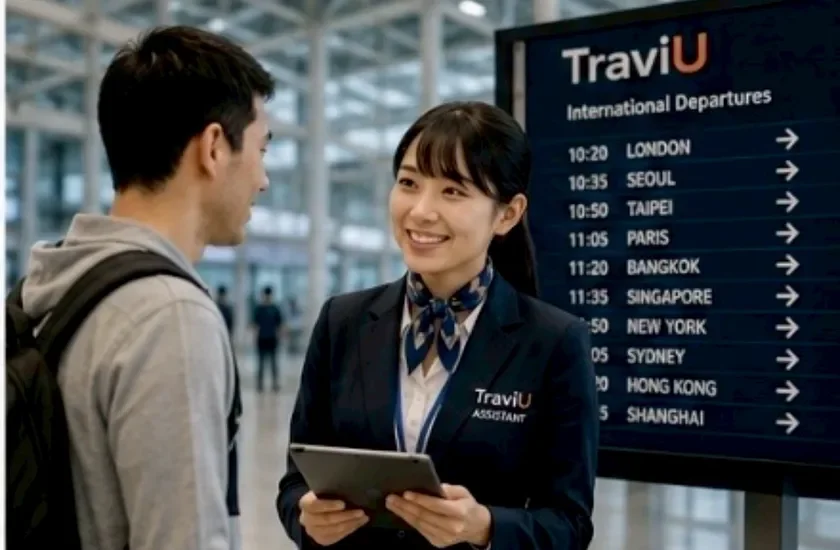 空港での外国人旅行者向けアシスタント