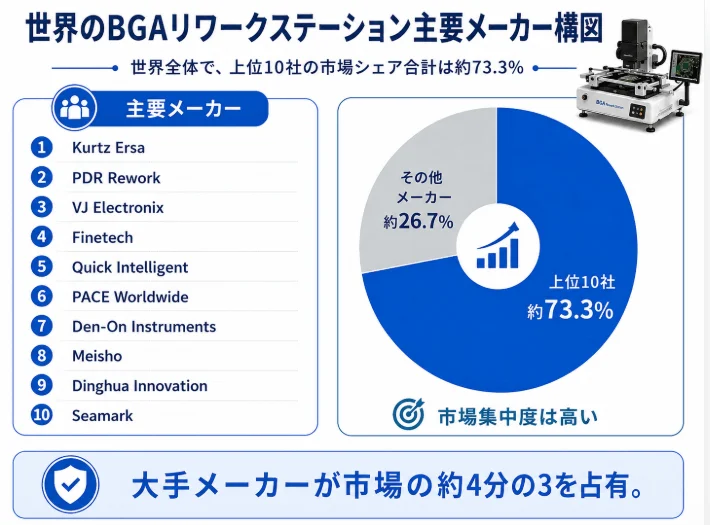 世界のBGAリワークステーション主要メーカー構図