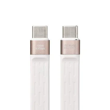 白いUSB Type-Cケーブルのコネクタ