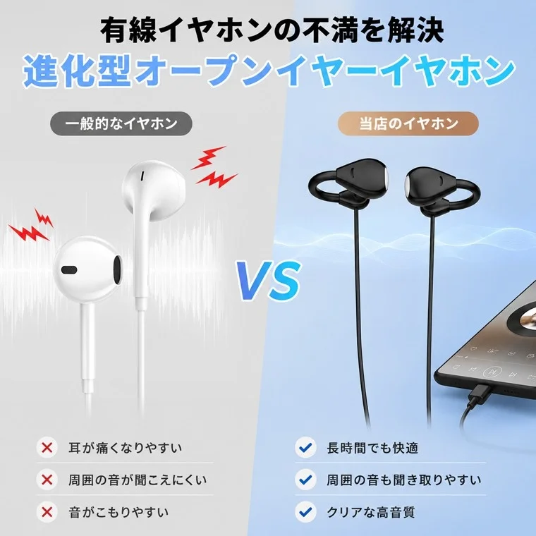 進化型オープンイヤーイヤホン比較