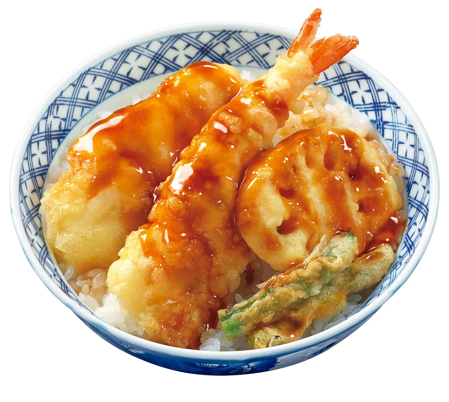 まん福どん 天丼 盛り付け例