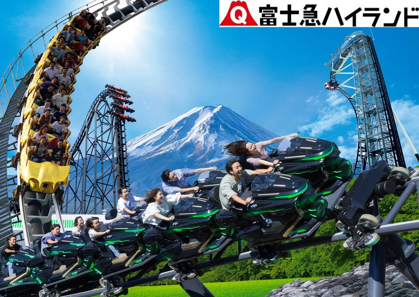 富士山とジェットコースター