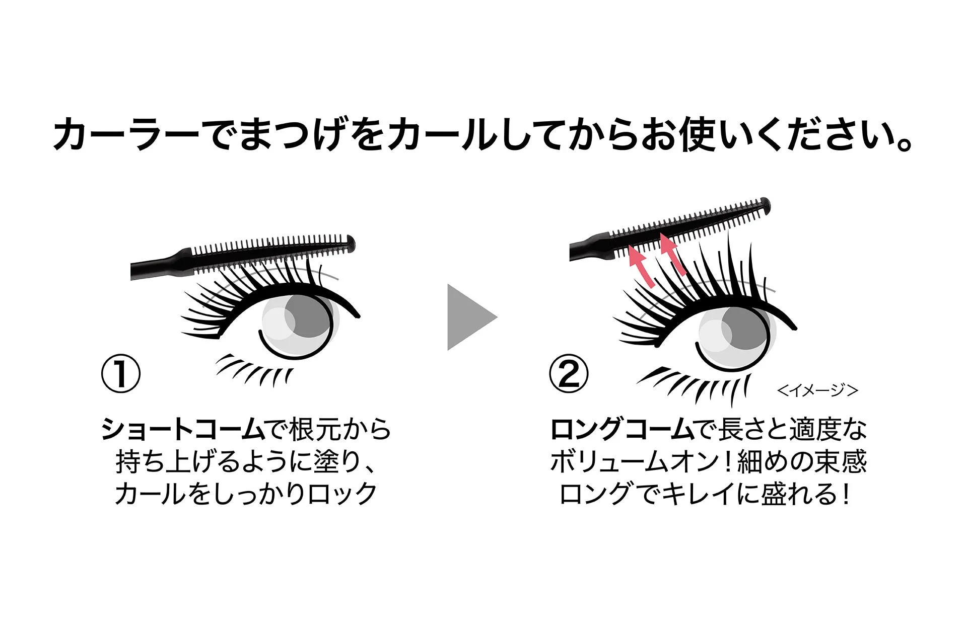 ネオグラヴィティマスカラ HOW TO MAKEUP