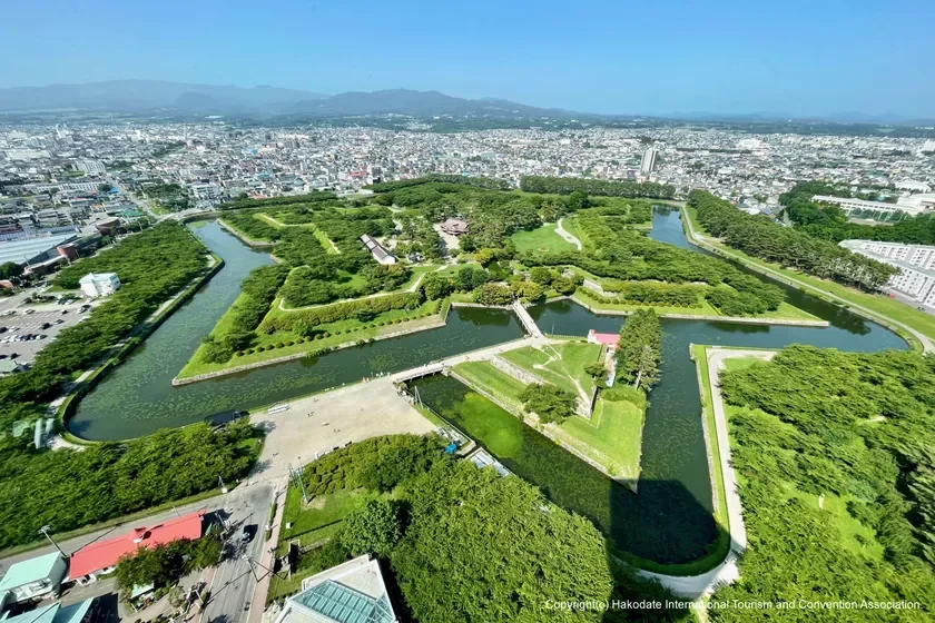 五稜郭公園の空撮