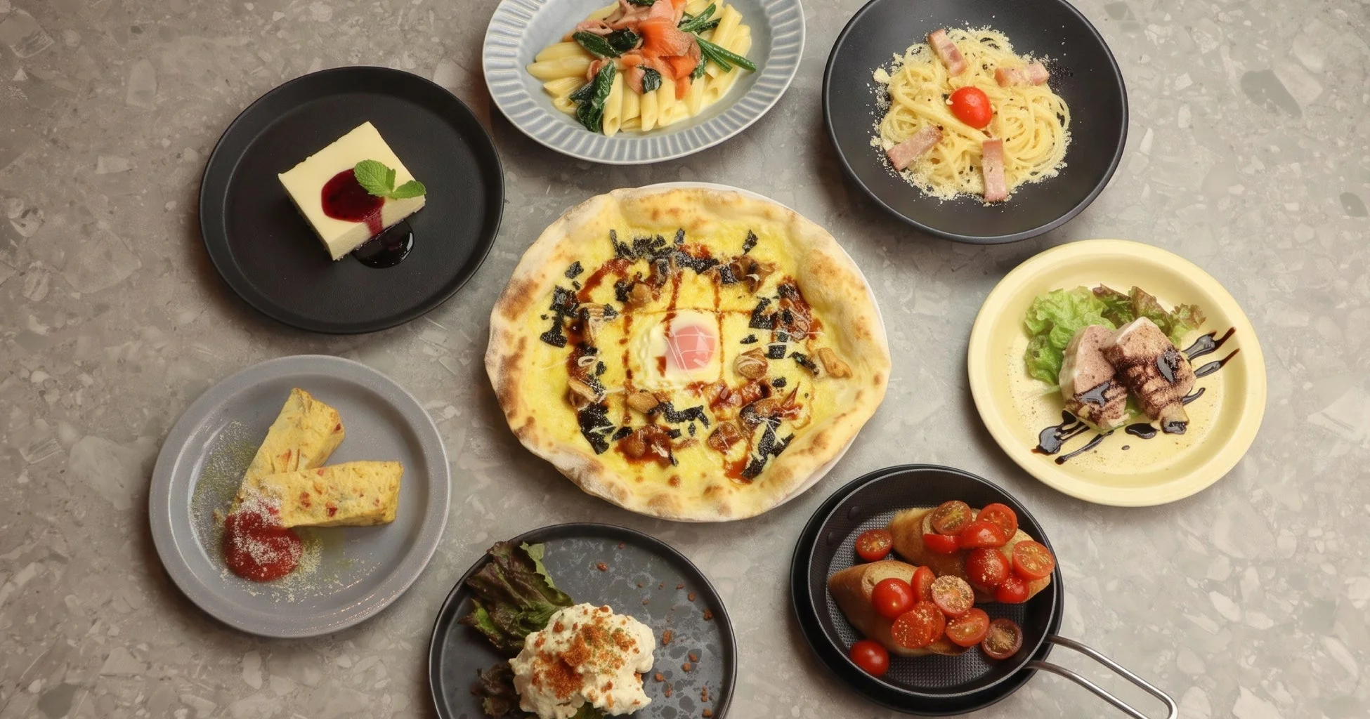 イタリアン料理の盛り合わせ