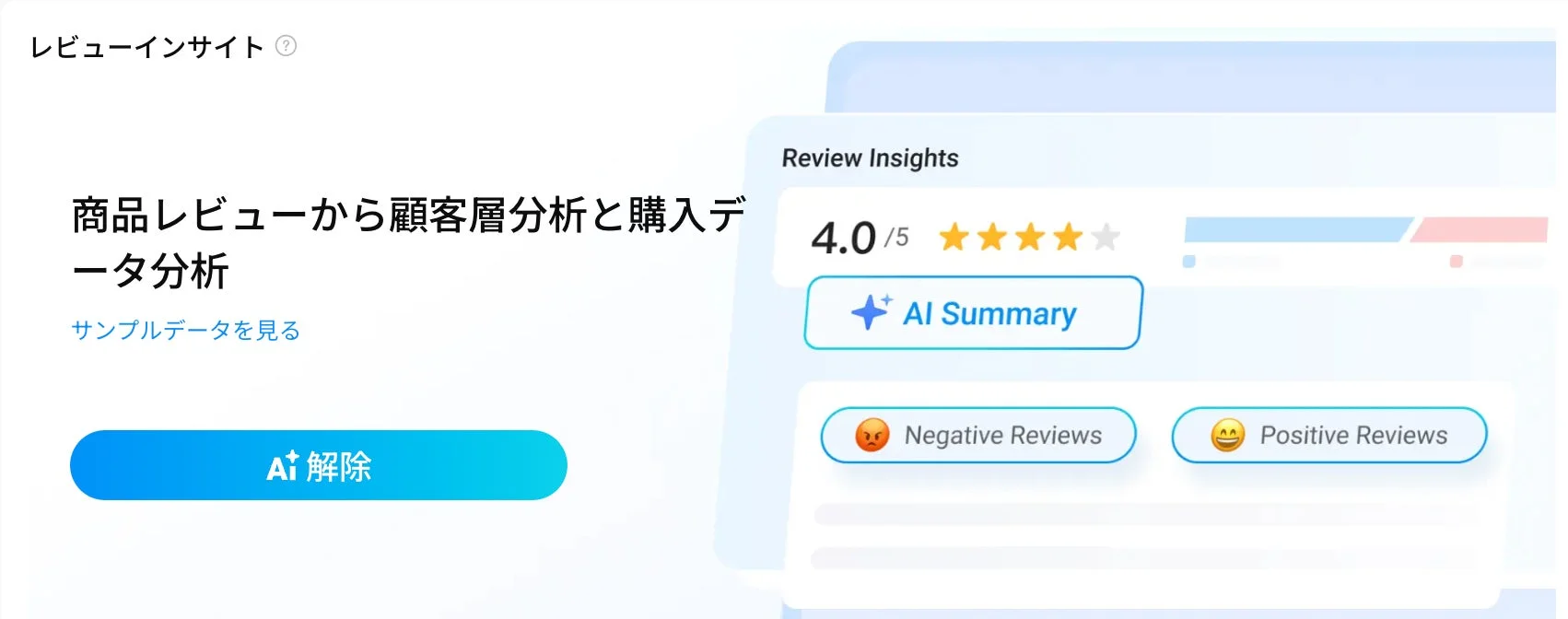 レビューインサイトの画面