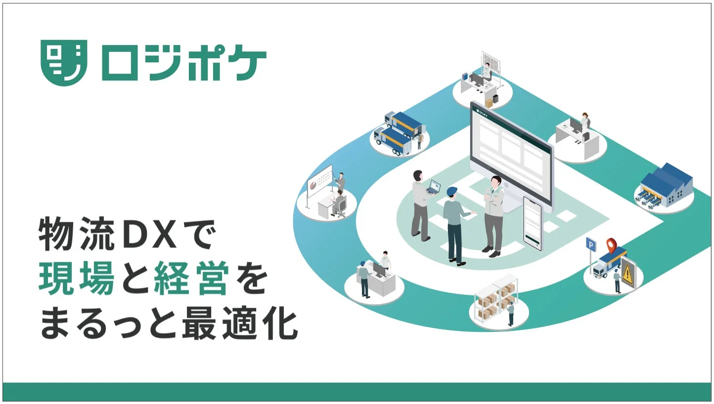 物流DXソリューション「ロジポケ」の概要を示すイラスト