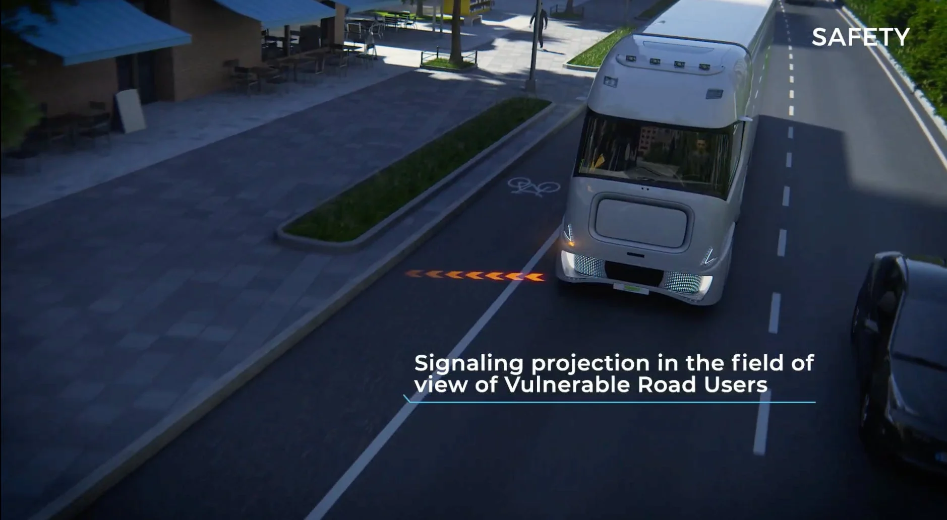 Safety - projection for VRUs