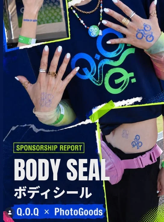 Q.O.QとPhotoGoodsによるボディシールのプロモーション画像