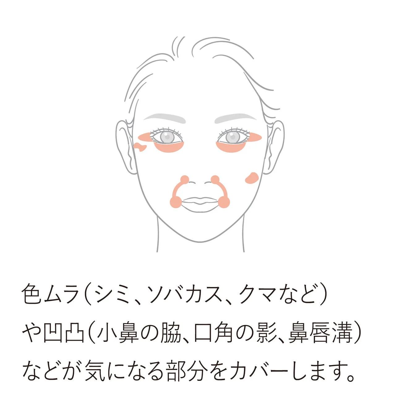 コンシーラー塗布範囲