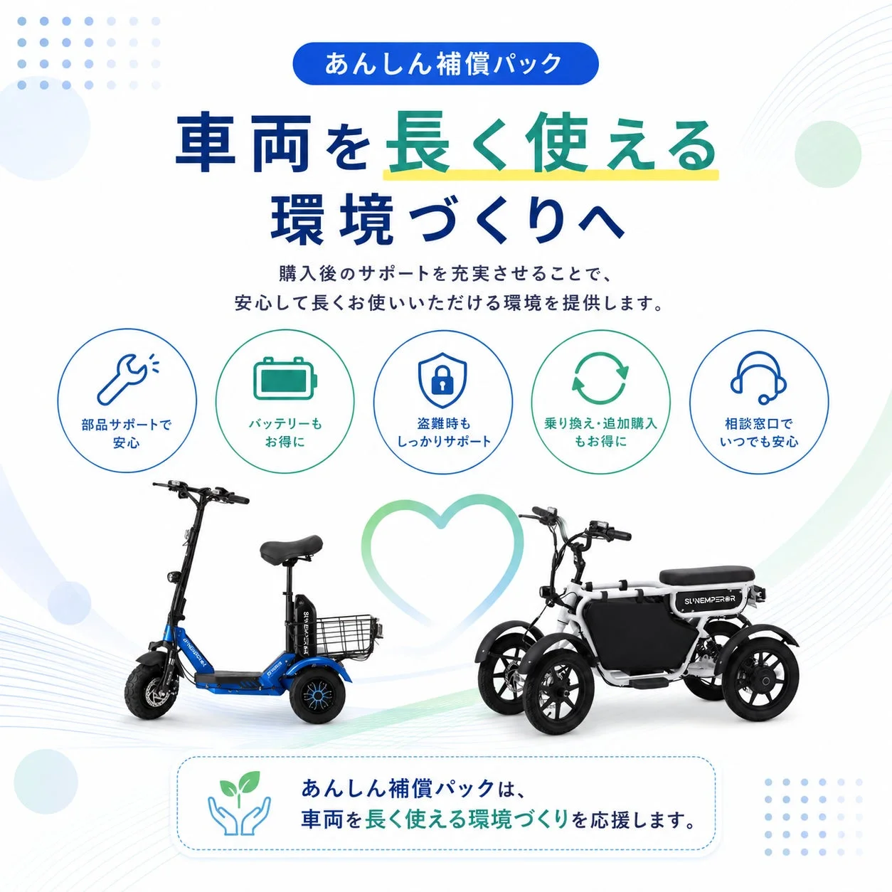 車両を長く使える環境づくりへ