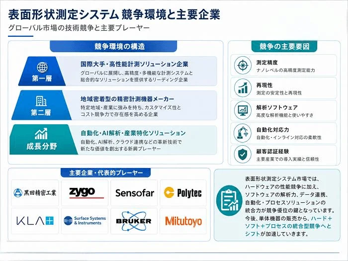 表面形状測定システム市場の競争環境