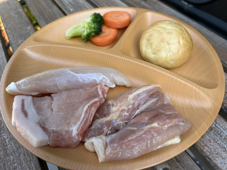 愛犬用BBQ食材の盛り合わせ