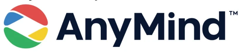 AnyMind™のロゴマークが白背景に表示されています。赤、青、緑、黄色の4色で構成された丸いグラフィックと、濃い青色の「AnyMind™」の文字が特徴です。
