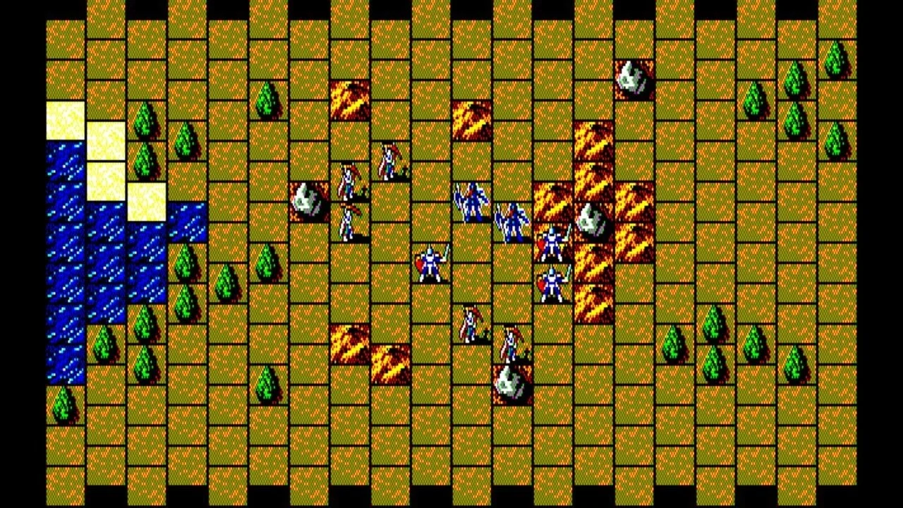 レトロな戦略ゲームのマップ