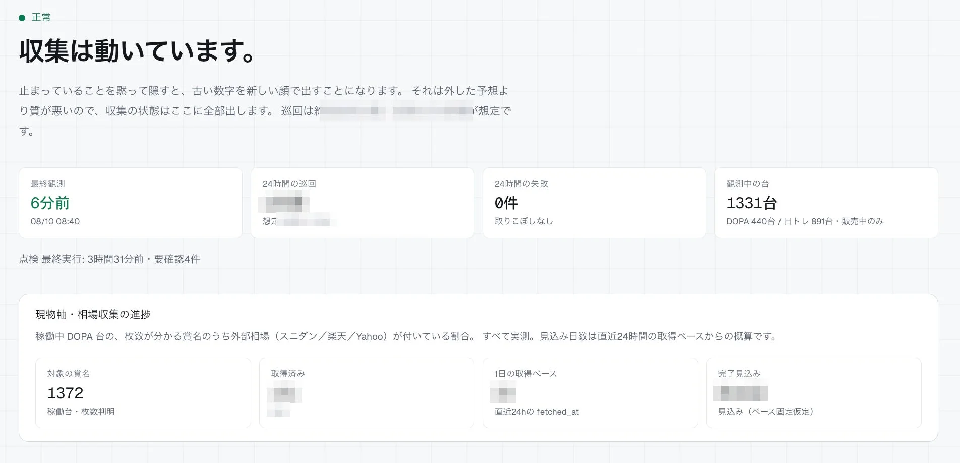 データ鮮度の自己開示