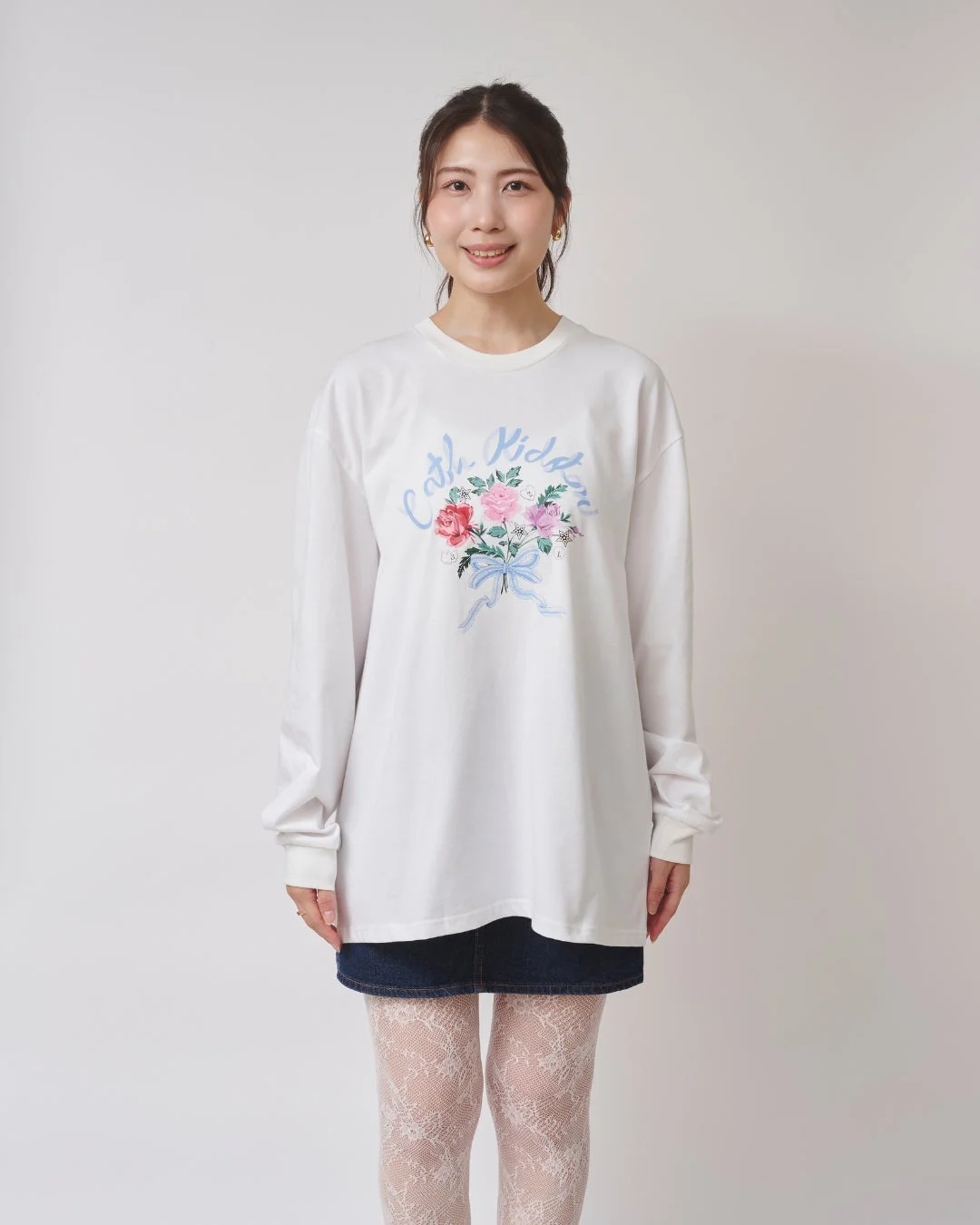 Cath Kidston ロングスリーブTシャツ Rose Bunch