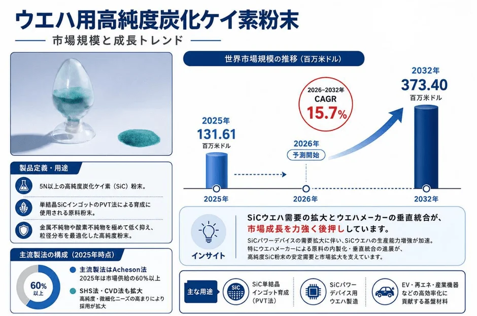 ウエハ用高純度炭化ケイ素粉末 市場規模と成長トレンド