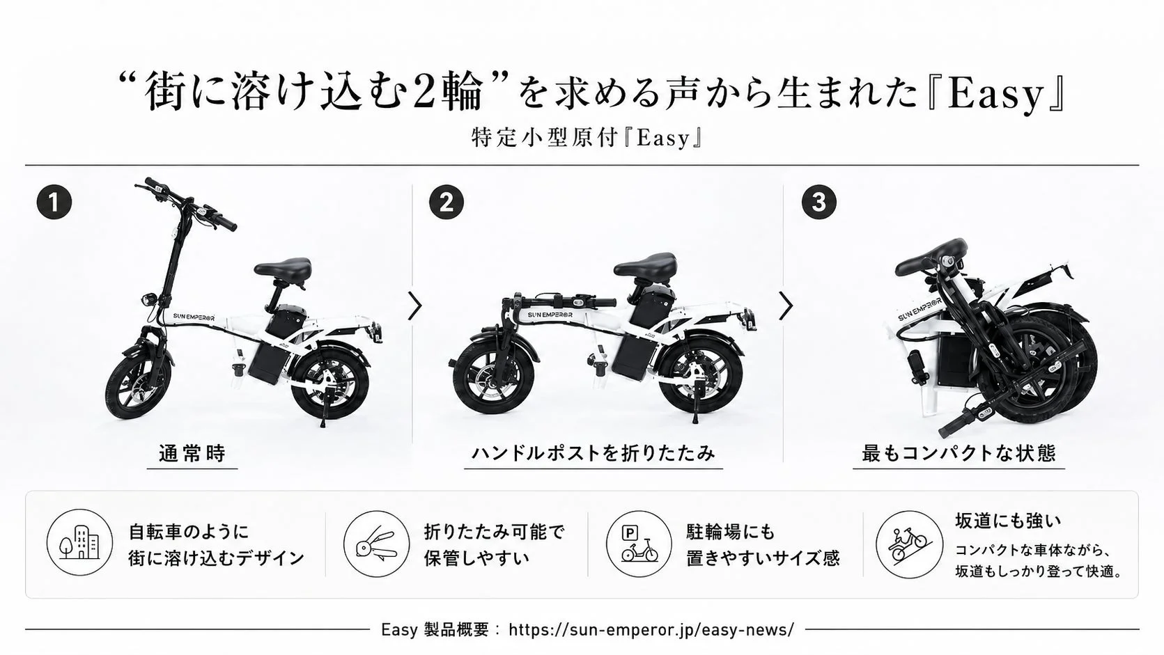 “街に溶け込む2輪”を求める声から生まれた『Easy』