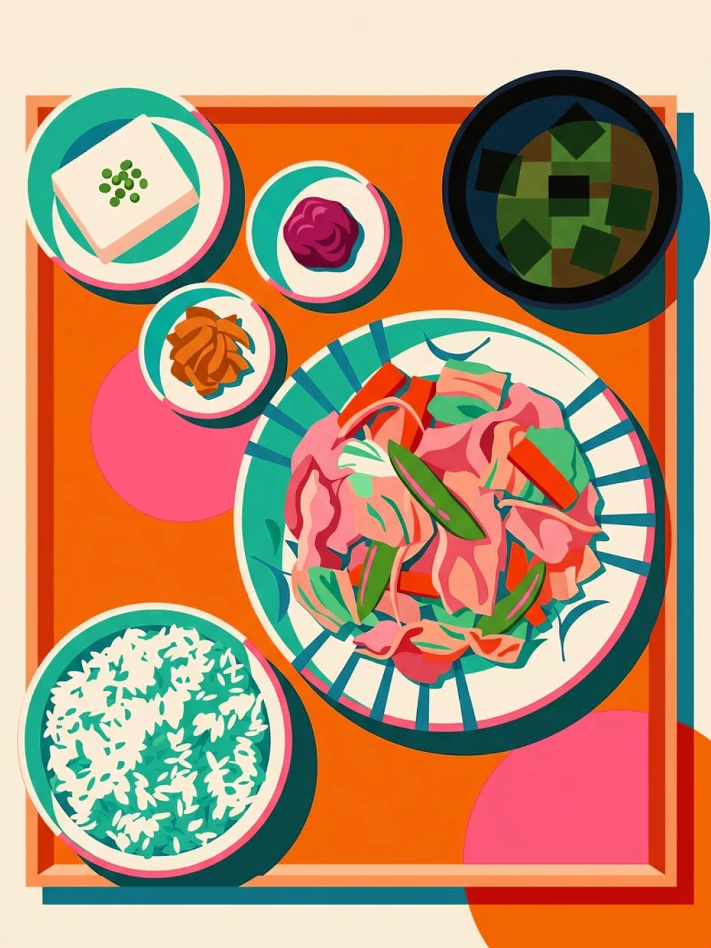 定食のイラスト