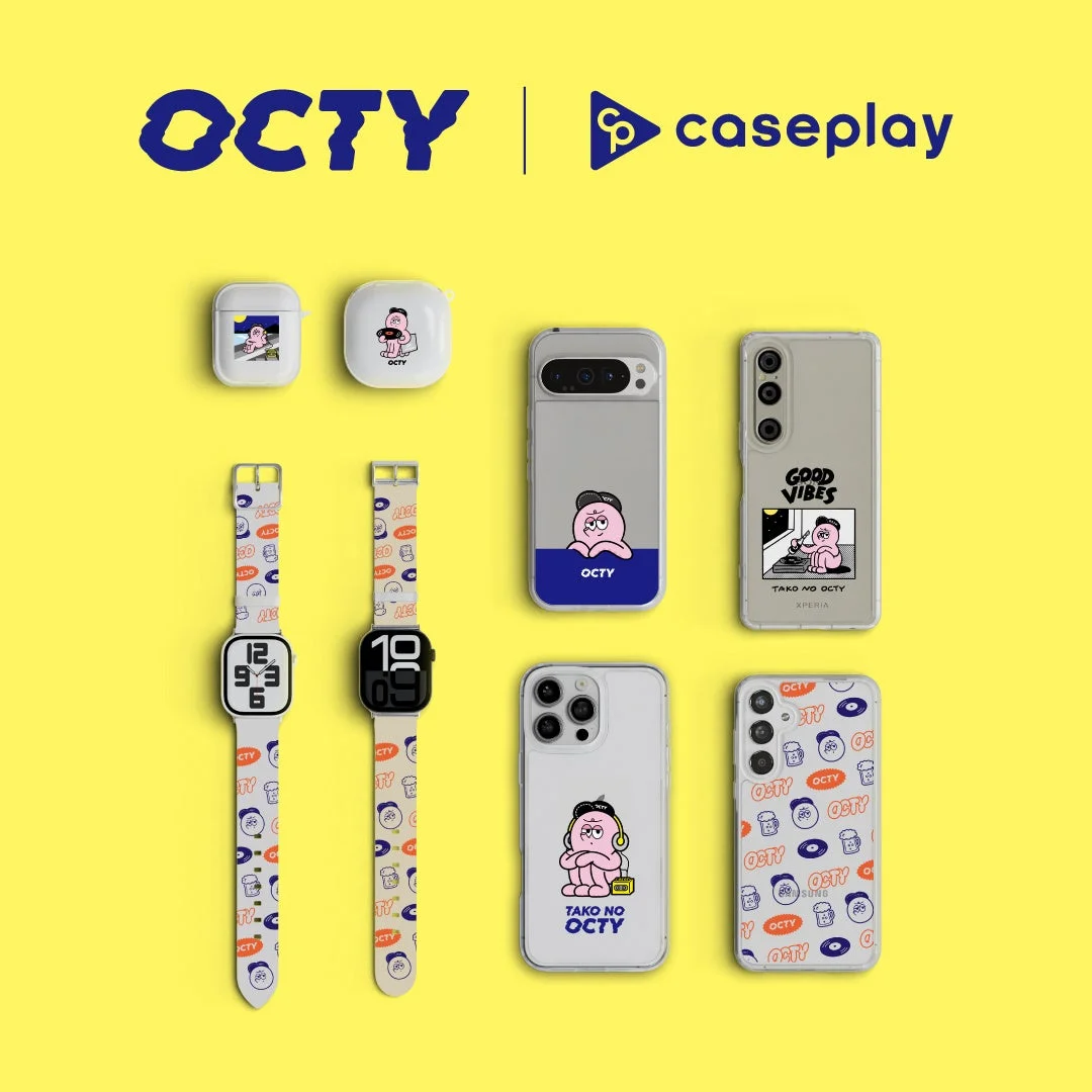 たこのOCTYデザインのスマートフォンアクセサリー