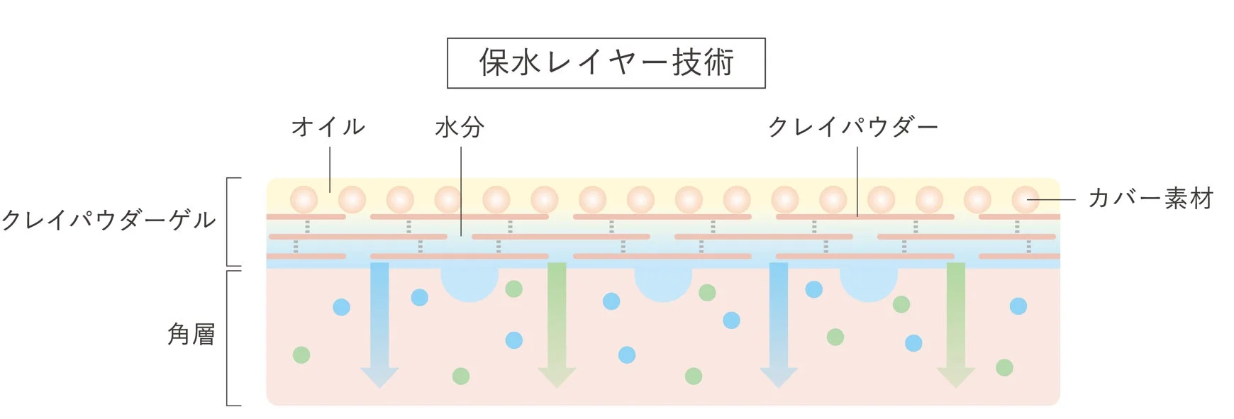 保水レイヤー技術のメカニズムを解説しています