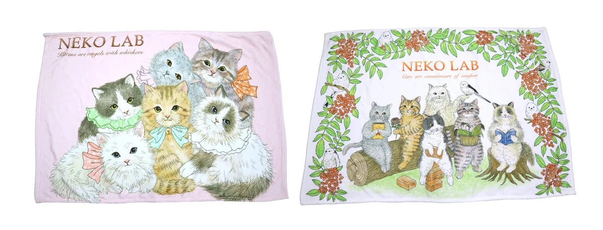 シマエナガとこねこブランケットの並び