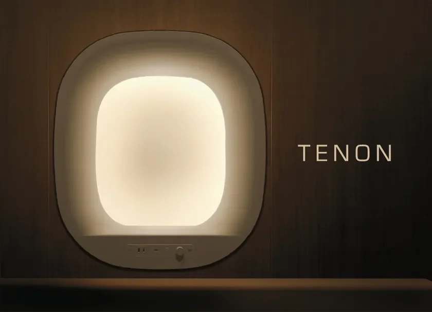 TENONの壁掛け照明と操作パネル
