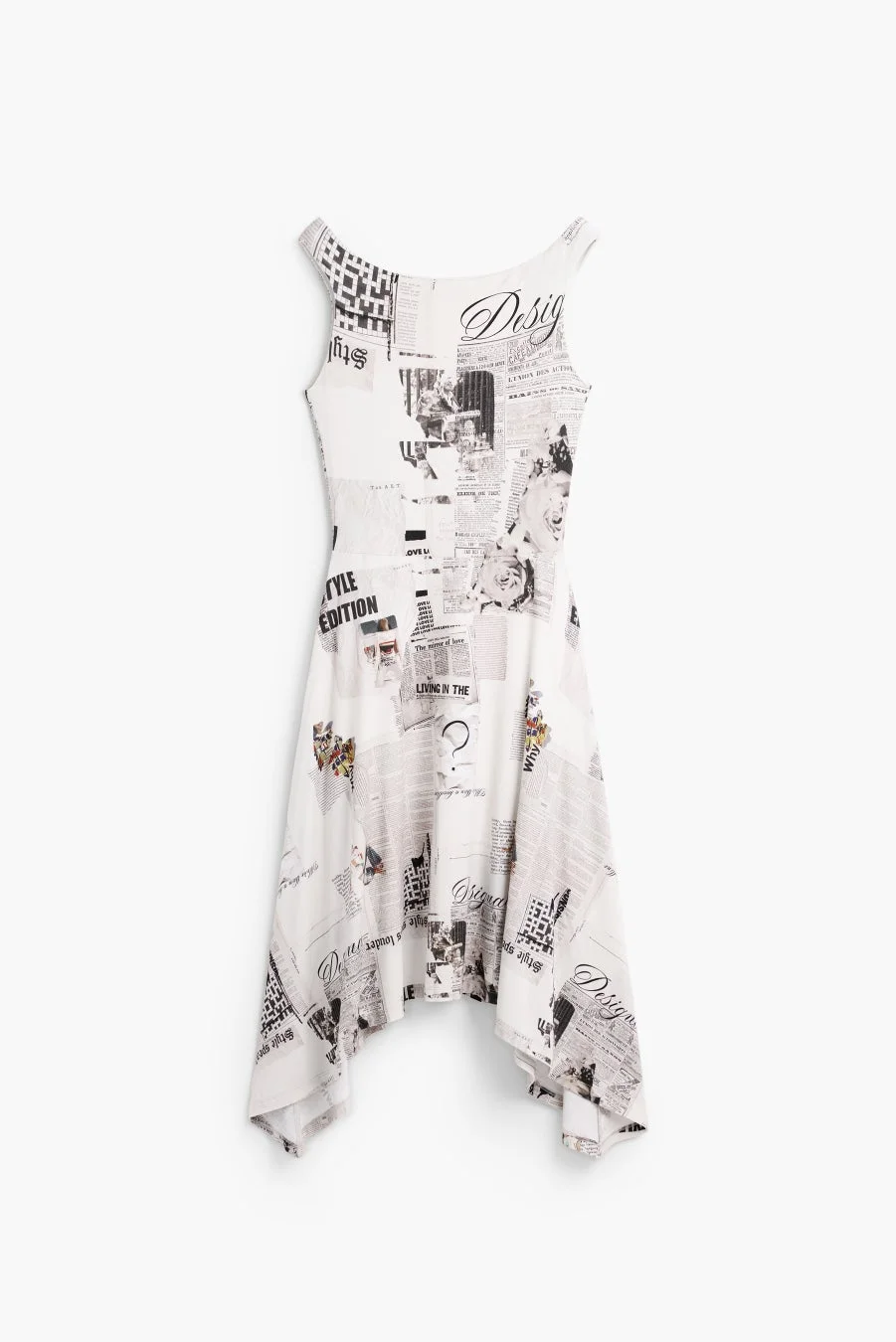 Desigual ニュースペーパープリントドレス