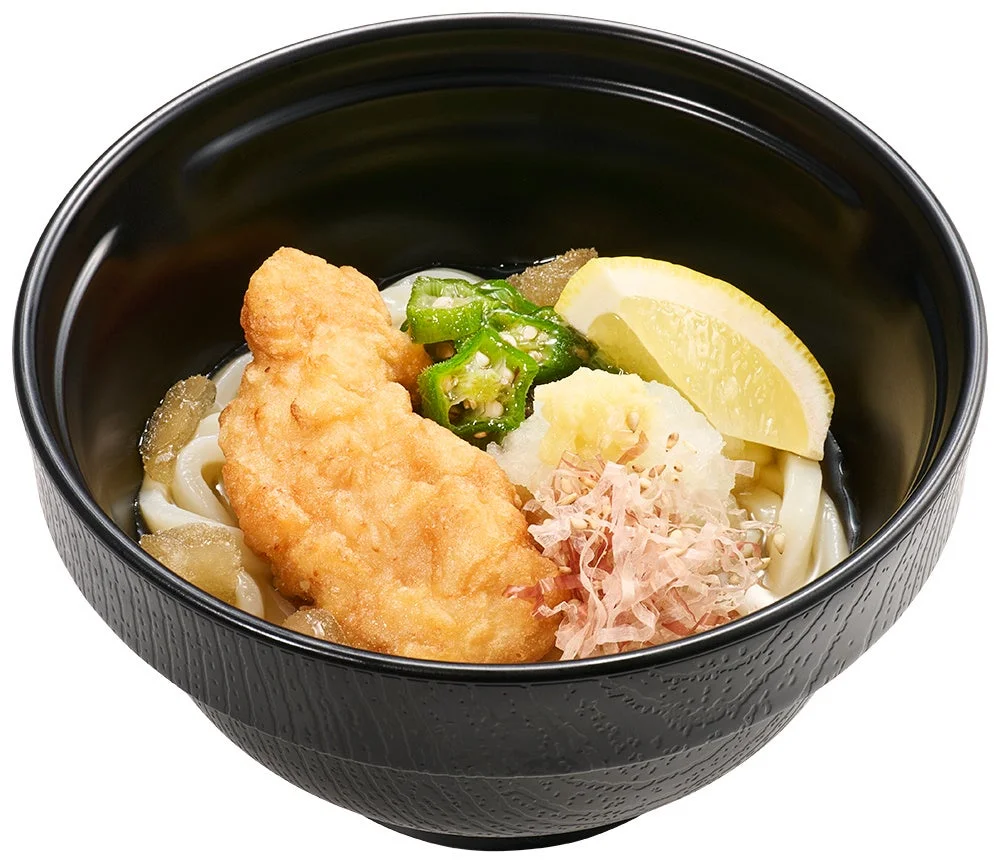 混ぜて冷やす とり天おろしうどん(アップ)