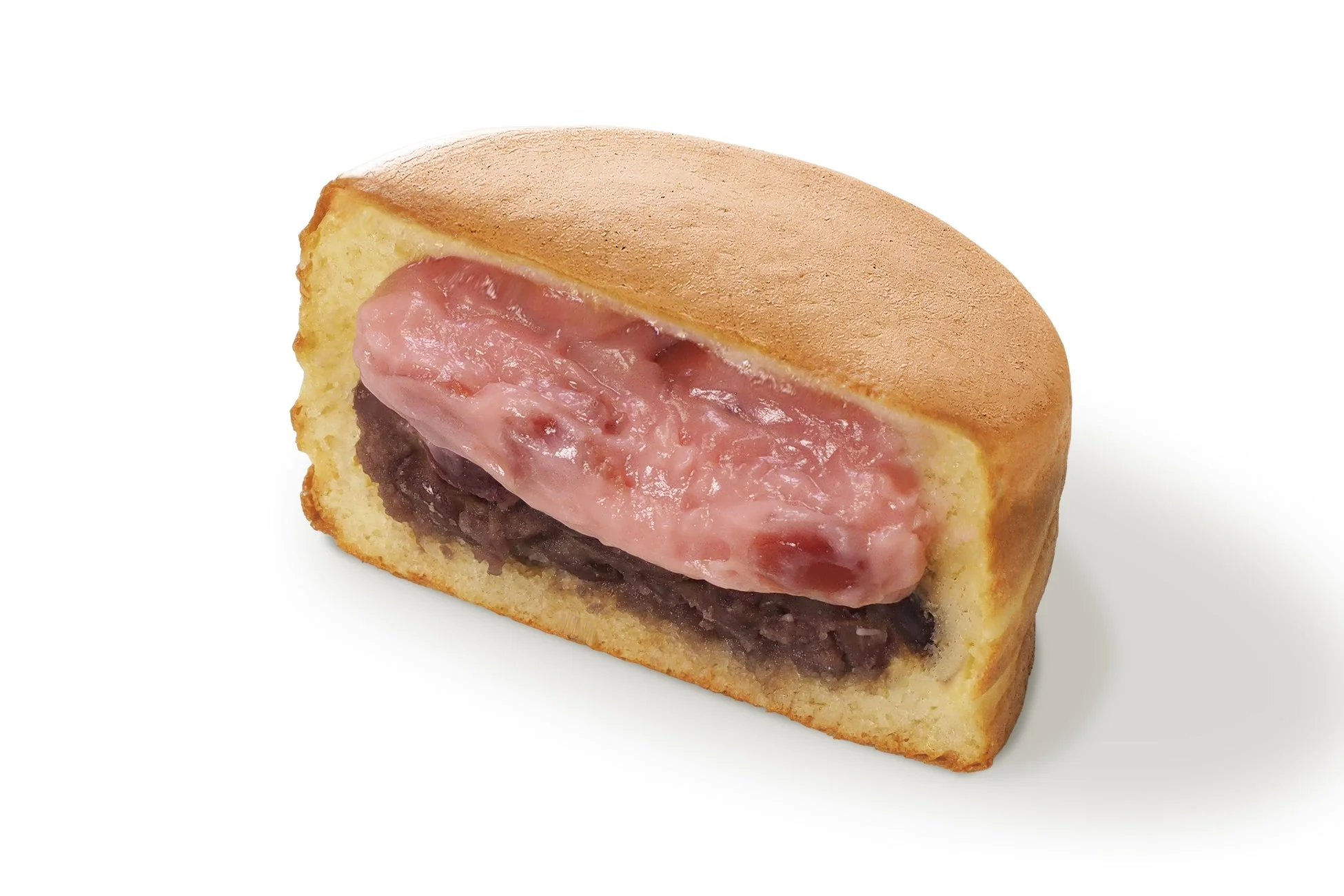冷製 自家製つぶあんとクランベリーの大判焼の断面