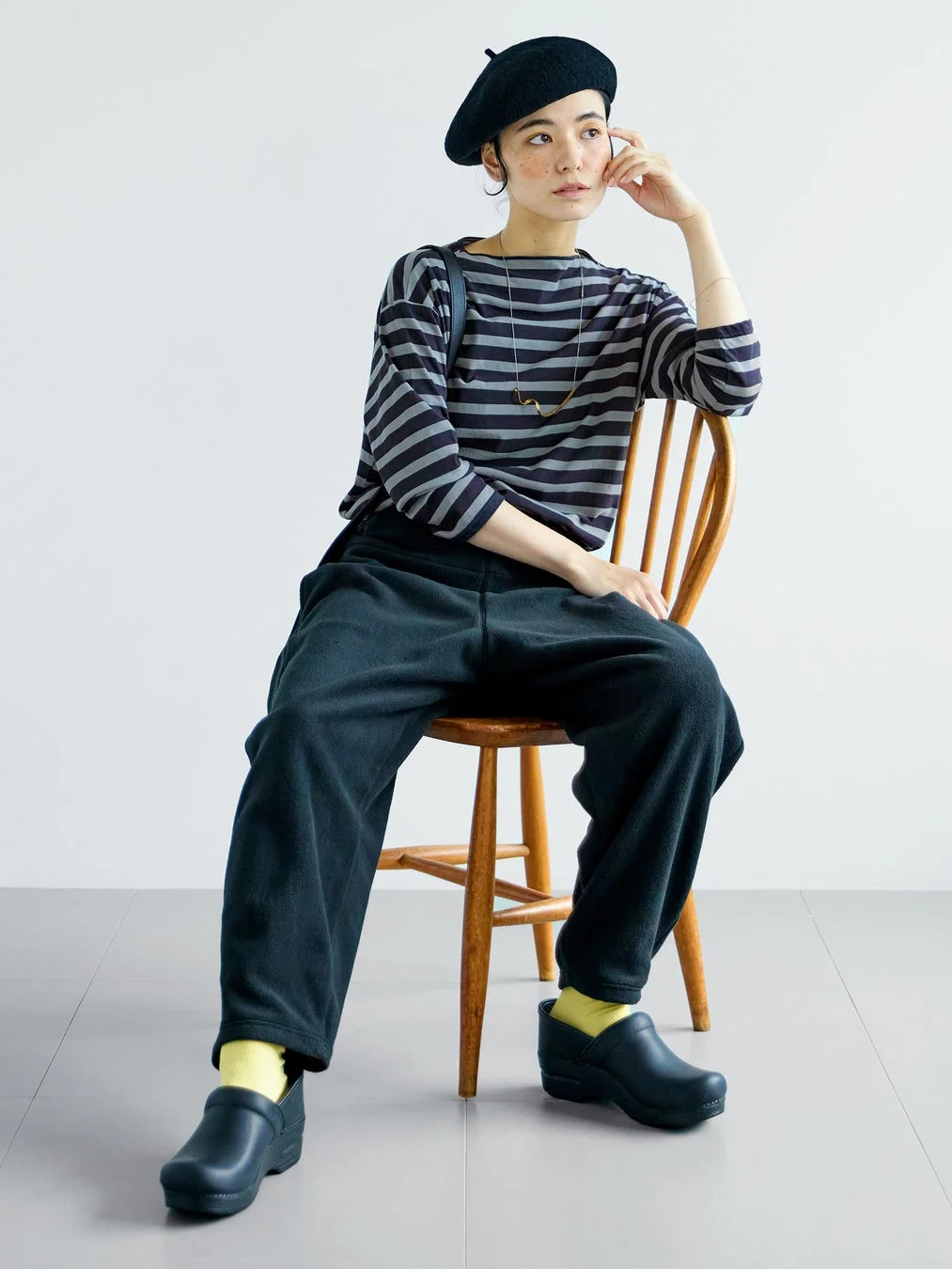 ボーダーTシャツ着用例1