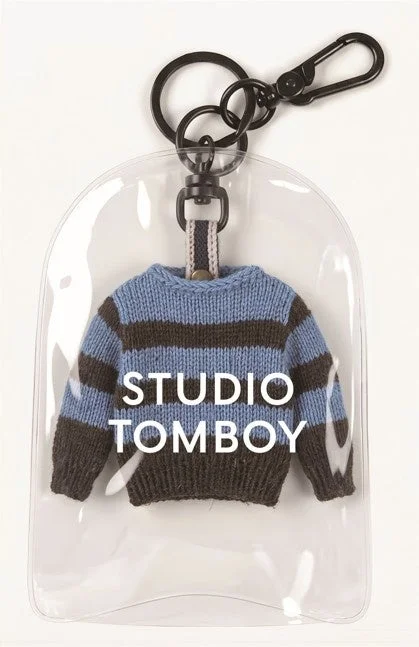 STUDIO TOMBOY オリジナルキーリング ミニセーター 青茶