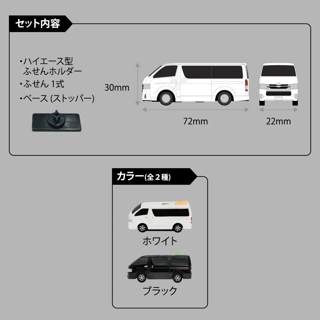 ハイエース型ふせんホルダーのセット内容とカラー